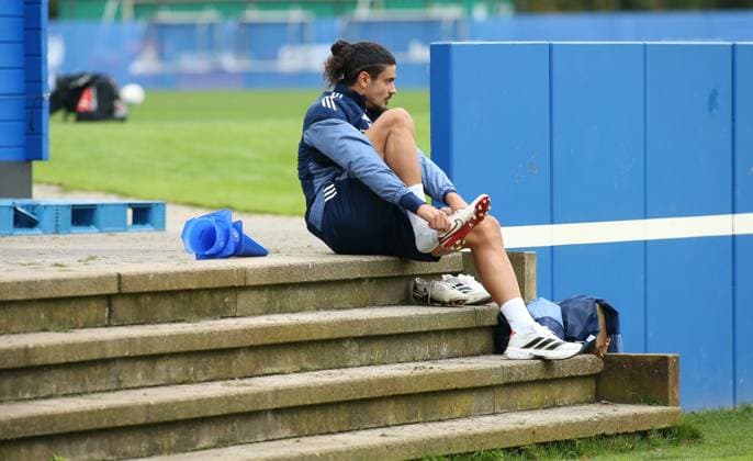 RECORD DATE NOT STATED Vormittagstraining des Fußball-Bundesligisten Hamburger SV auf dem Trainingsplatz am Volksparkstadion. Die Einheit am Dienstagvormittag war bereits das letzte öffentliche Training vor der Auswärtspartie am kommenden Sonnabend (18. Oktober) bei RB Leipzig. Guilherme Ramos. Stellingen Hamburg