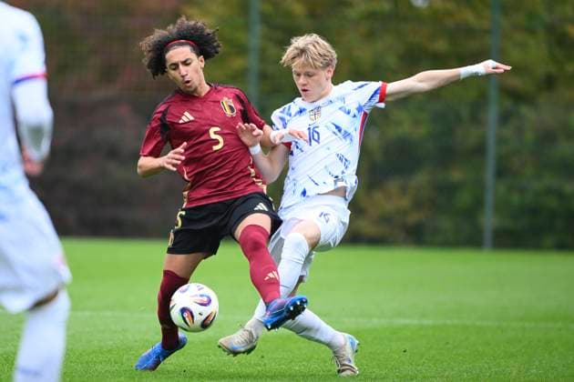 Norway v Belgium - UEFA European Under-17 Championship Qualifying Round LIEGE, BELGIUM - OCTOBER 14 : Saidi Assil defender of U17, U 17 Belgium during the UEFA European Under-17 Championship Estonia 2026 first qualifying round match group 5 between Norway and Belgium on October 14, 2025 in Liege, Belgium, 14 10 2025 Liege Belgium  Copyright: xVincentxKalutx
