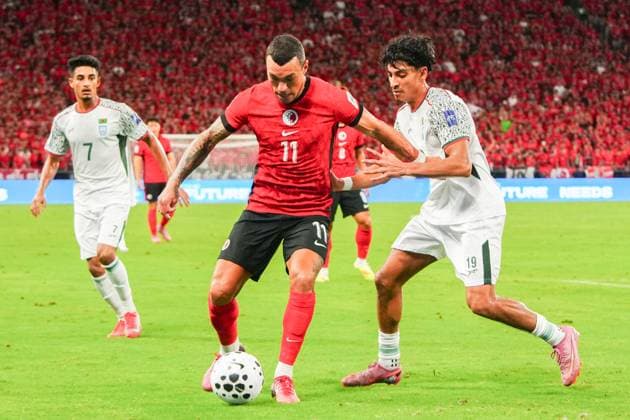 AFC Asian Cup Qualifiers: Hong Kong vs Bangladesh Hong Kong leads Bangladesh by 1-0 after first half at Kai Tak Stadium during AFC Asian Cup Qualifiers match on October 14, 2025 in Hong Kong. (Photo by Zulu Lo TMHK via Nexpher Images)