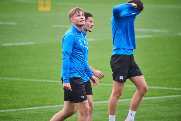 14.10.2025, Fußball, Herren, 2.BL, Saison 2025 2026, Training Holstein Kiel (KSV) Niklas Niehoff Kiel, Projensdorf Projensdorf, Trainigsplatz Schleswig-Holstein Deutschland