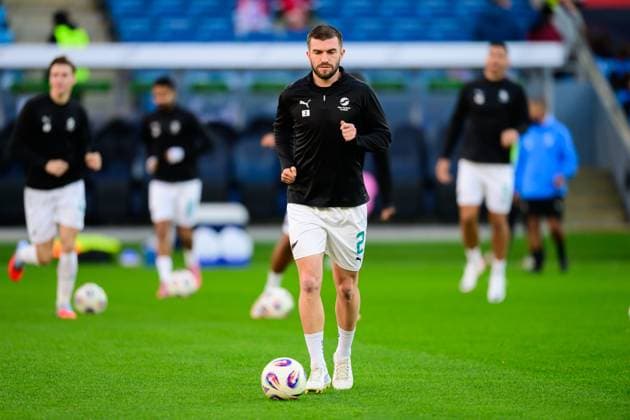 251014 Tim Payne of New Zealand ahead of the International Friendly, Länderspiel, Nationalmannschaft football match between Norway and New Zealand on October 14, 2025 in Oslo. Photo: Marius Simensen BILDBYRAN COP 238 MM0045 bbeng soccer fotball football fotboll privatlandskamp treningskamp international friendly norge norway new zealand *** 251014 Tim Payne of New Zealand ahead of the international friendly football match between Norway and New Zealand on October 14, 2025 in Oslo Photo Marius Simensen BILDBYRAN COP 238 MM0045 bbeng soccer fotball football privatlandskamp treningskamp international friendly norge norway new zealand  Copyright: MARIUSxSIMENSEN BB251014BB268