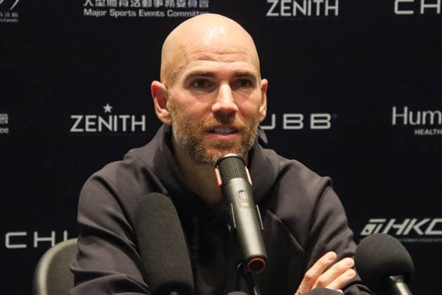 Chubb UTS Hong Kong 2025 Day 1 Adrian Mannarino™s media session after losing to Francisco Cerundolo at Kai Tak Arena, Kai Tak Sports Park on October 14, 2025 in Hong Kong. (Photo by Zulu Lo TMHK via Nexpher Images)