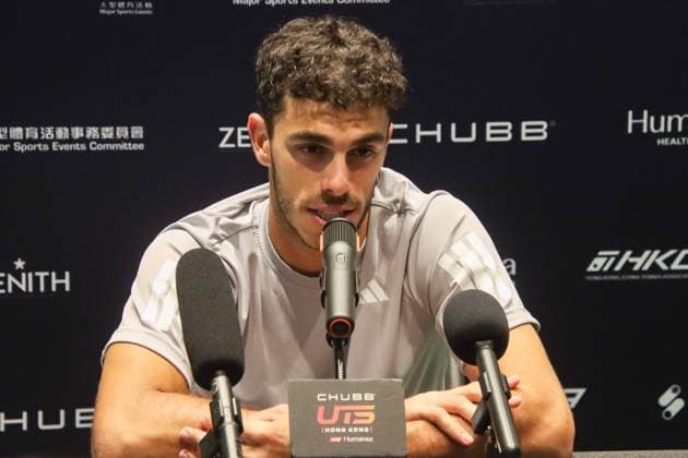 Chubb UTS Hong Kong 2025 Day 1 Francisco Cerundolo™s media session after defeating Adrian Mannarino at Kai Tak Arena, Kai Tak Sports Park on October 14, 2025 in Hong Kong. (Photo by Zulu Lo TMHK via Nexpher Images)