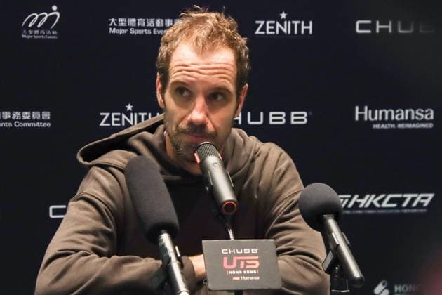 Chubb UTS Hong Kong 2025 Day 1 Richard Gasquet™s media session after losing to Juncheng Shang at Kai Tak Arena, Kai Tak Sports Park on October 14, 2025 in Hong Kong. (Photo by Zulu Lo TMHK via Nexpher Images)