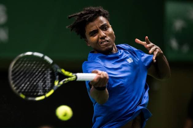251014 Elias Ymer of Sweden competes in a men s singles tennis match during day 2 of the ATP, Tennis Herren 250 Nordic Open on October 14, 2025 in Stockholm. Photo: Emma Wallskog BILDBYRAN COP 320 EW0578 tennis nordic open nordic open 2024 bbeng sverige sweden Copyright: EMMAxWALLSKOG BB251014EW029