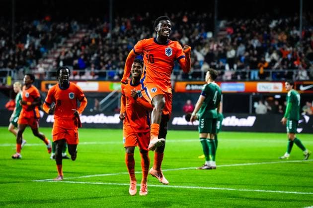 International friendlies: The Netherlands U21, U 21 v Lithuania U21 Emmen - Isaac Babadi of The Netherlands U21 during the a friendly match. The match is set between The Netherlands U21 and Lithuania U21 at De Oude Meerdijk on 14 October 2025 in Emmen, The Netherlands. (VK Sportphoto Yannick Verhoeven) Copyright: xYannickxVerhoevenx