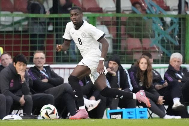 Noel Aseko (Deutschland U21, U 21 8) - Belfast 14.10.2025: Nordirland vs. Deutschland U21, EM Qualifikation, The Oval