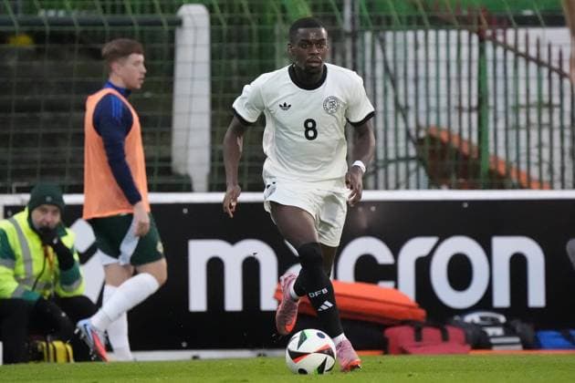 Noel Aseko (Deutschland U21, U 21 8) - Belfast 14.10.2025: Nordirland vs. Deutschland U21, EM Qualifikation, The Oval