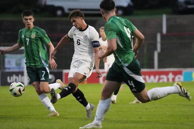 Tom Bischof (Deutschland U21, U 21 6) - Belfast 14.10.2025: Nordirland vs. Deutschland U21, EM Qualifikation, The Oval