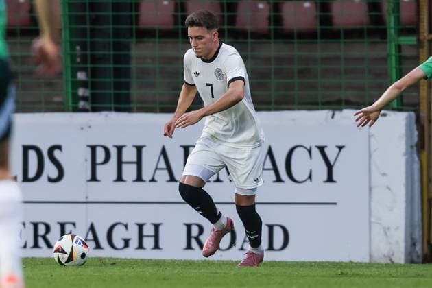 Fussball, U21, U 21 EM Qualifikation Gruppe F - 5.Spieltag Nordirland U21 - Deutschland U21 14.10.2025, The Oval Said El Mala (Deutschland, 7) Belfast The Oval Nordirland