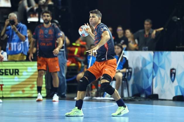 HANDBALL : Montpellier HB vs. THW Kiel - EHF - 14 10 2025 Diego SIMONET of Montpellier lors du match Montpellier HB vs. THW Kiel de la compÃ tition EHF a l™Arena Sud de France, le 14 octobre 2025. MontpellierFrance  Copyright: xValentinaxClaretx