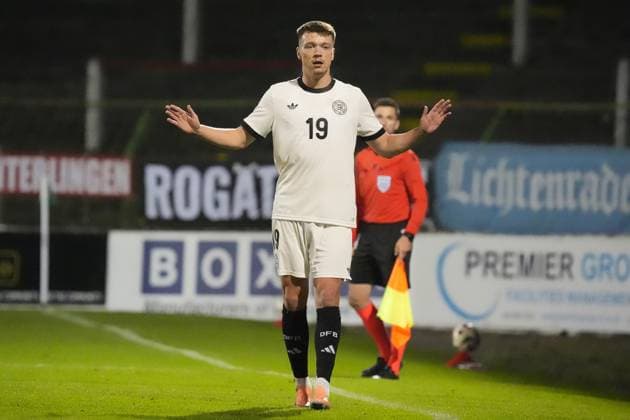 Dzenan Pejcinovic (Deutschland U21, U 21 19) - Belfast 14.10.2025: Nordirland vs. Deutschland U21, EM Qualifikation, The Oval