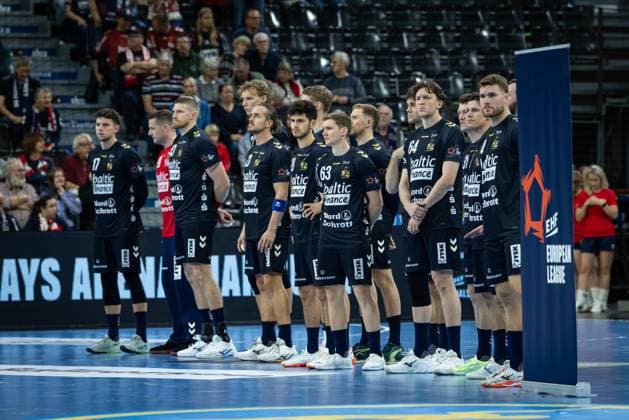 SG Flensburg-Handewitt vs St. Raphael, 14.10.2025 teamSG Flensburg-Handewitt before the game FLENSBURG, GERMANY - OCTOBER 14: during the EHF European League match between SG Flensburg-Handewitt vs St. Raphael at GP JOULE Arena, on matchday 1 of the Group Matches Group A on October 14, 2025 in Flensburg, Germany. Copyright: xBEAUTIFULxSPORTS MarioxM.xKobergx