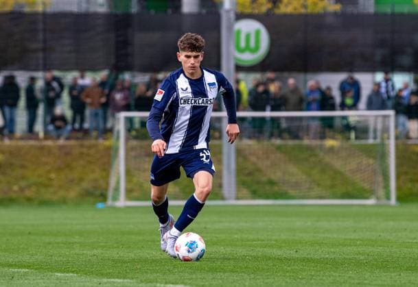 Fussball, Herren, Saison 2025 26, Testspiel, VfL Wolfsburg - Hertha BSC, Janne Berner (Hertha BSC), 08.10. 2025, Copyright: xSebastianxRäppold MatthiasxKochx