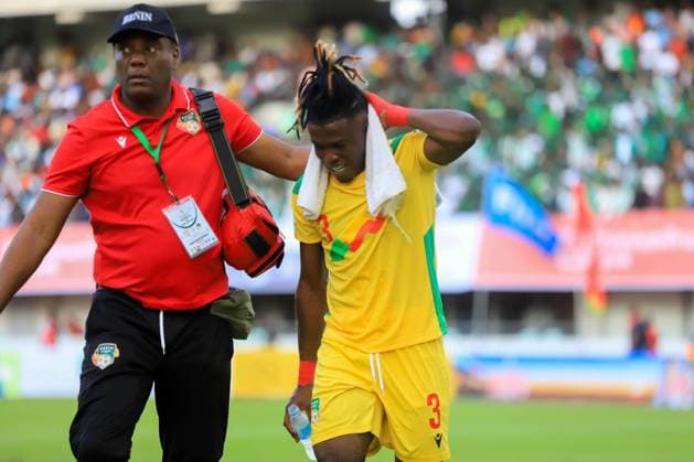 UYO, NIGERIA - OCTOBER 14: Tamimou Ouorou of Benin during the 2026 FIFA World Cup, WM, Weltmeisterschaft, Fussball qualifier match between Super Eagles of Nigeria and Benin Republic at Godwill Akpabio Stadium on October 14, 2025 in Uyo, Nigeria. Photo by Nsidibe Akpan Copyright: xx