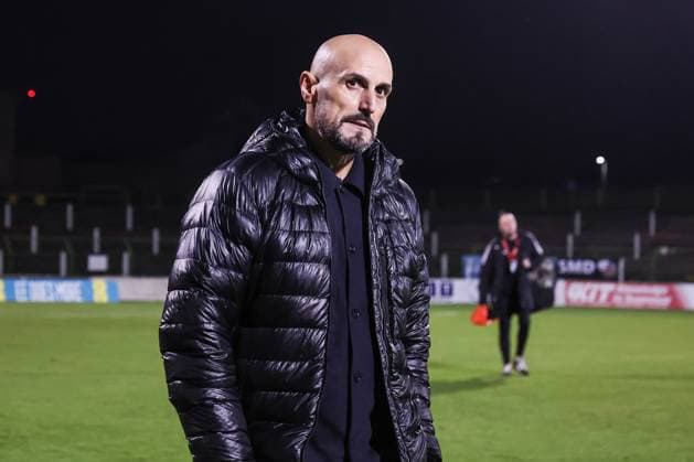Fussball, U21, U 21 EM Qualifikation Gruppe F - 5.Spieltag Nordirland U21 - Deutschland U21 14.10.2025, The Oval Antonio Di Salvo (Trainer, Deutschland) Belfast The Oval Nordirland