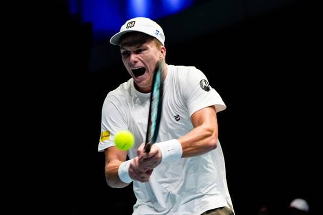 UTS Hong Kong 2025 Day 2 American Tennis Player Jenson Brooksby during a match at UTS Hong Kong on October 15, 2025 in Hong Kong. (Photo by Vernon Yuen Nexpher Images)