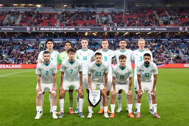 Team photo of New Zealand before the International Friendly, Länderspiel, Nationalmannschaft football match between Norway and New Zealand at Ullevaal Stadium in Oslo, Norway.  Copyright: xAnexFrosakerx xSPPx Sportspressphoto_SPR42912