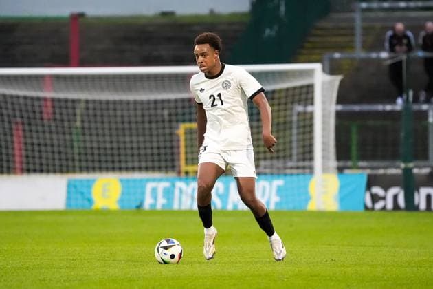 Assan Ouedraogo (Deutschland U21, U 21 21) - Belfast 14.10.2025: Nordirland vs. Deutschland U21, EM Qualifikation, The Oval