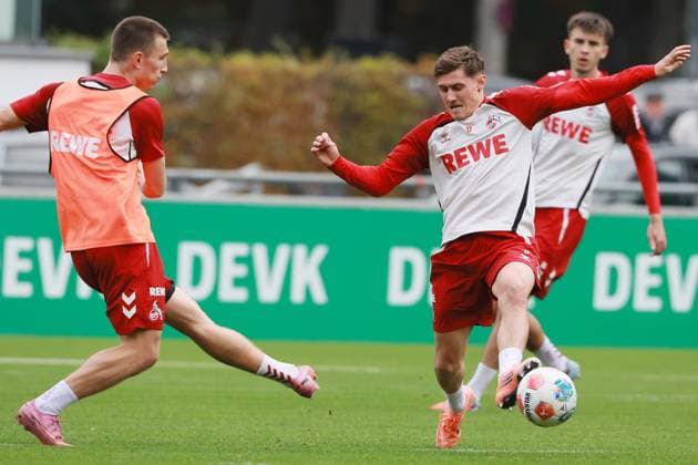 Training, 1. FC Köln, links: Kristoffer Lund (1. FC Köln), 15.10.2025, Bild: