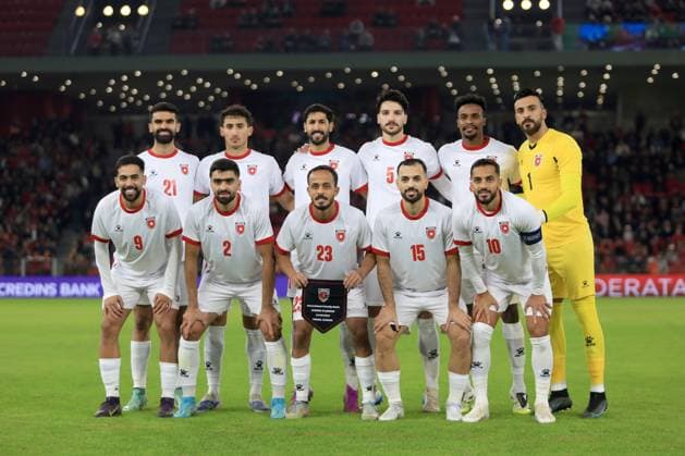 SQUADRA, team group, Mannschaftsbild, Totale Line up, Giordania, Amichevole, Friendly match, 2025-26, Albania vs Jordan 4-2, 14-10-2025, Posa CALCIO 2025-26 AMICHEVOLE ALBANIA-GIORDANIA 4-2