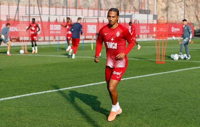 La Turbie, France - October 14, 2025: AS Monaco Football Club team training Session at the Headquarter with german Paris Josua Brunner. Mandoga Media Germany AS Monaco Football Club team training at the Headquarter