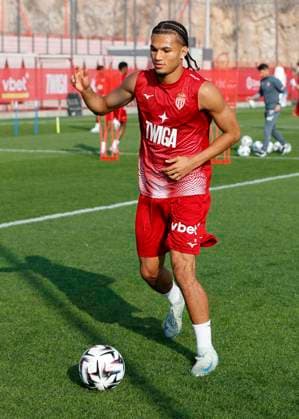 La Turbie, France - October 14, 2025: AS Monaco Football Club team training Session at the Headquarter with german Paris Josua Brunner. Mandoga Media Germany AS Monaco Football Club team training at the Headquarter