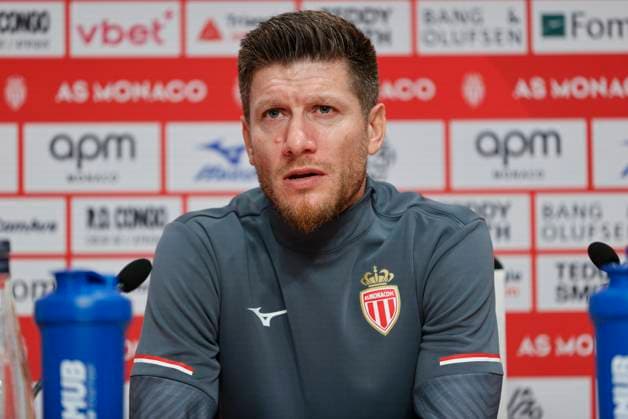 La Turbie, France - October 14, 2025: AS Monaco Football Club press conference, PK, Pressekonferenz at the Headquarter with new Belgian Head Coach Sebastien Pocognoli. Mandoga Media Germany AS Monaco Football Club team training at the Headquarter