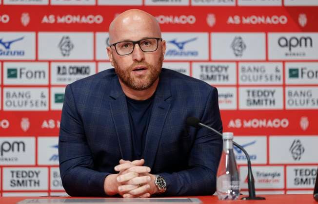 La Turbie, France - October 14, 2025: AS Monaco Football Club team press conference, PK, Pressekonferenz at the Headquarter with Sporting Director Thiago Scuro. Mandoga Media Germany AS Monaco Football Club team training at the Headquarter