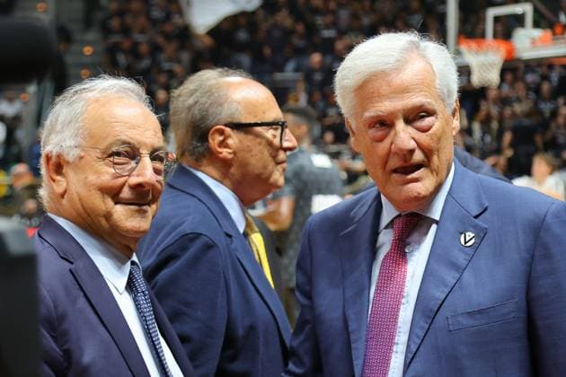 Massimo Zanetti Presidente Virtus during Virtus Bologna vs AS Monaco, Basketball Euroleague match in Bologna, Italy, October 15 2025  Copyright: xValentinoxOrsini IPAxSportx xipa-agency.netx xx IPA_66613662 IPA_Agency_IPA66613662