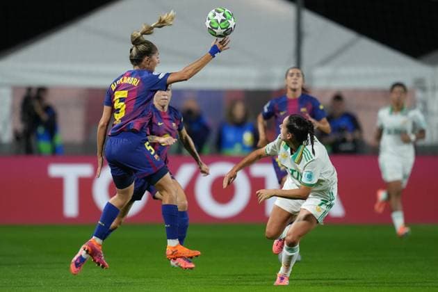 FC Barcellona s Laia Aleixandri during the Uefa Women™s Champions League soccer match between Roma and Fc Barcellona at the Rome s Tre Fontane stadium, Italy - Wednesday October 15, 2025 - Soccer ( Photo by Alfredo Falcone LaPresse )  Copyright: xAlfredoxFalcone LaPressex