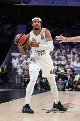 October 15, 2025, Madrid, Madrid, SPAIN: Chuma Okeke of Real Madrid in action during the EuroLeague Regular Season Round 4 match between Real Madrid and Partizan Mozzart Bet Belgrade at Movistar Arena on October 15, 2025 in Madrid, Spain. Madrid SPAIN - ZUMAa181 20251015_zaa_a181_062 Copyright: xIrinaxR.xHipolitox