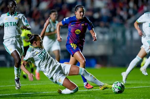 AS Roma v FC Barcelona, Barca - UEFA Champions League Women 2025-26 Kika Nazareth of FC Barcelona in action during the UEFA Champions League Women MD2 match between AS Roma and FC Barcelona at Stadio Tre Fontane on October 15, 2025 in Rome, Italy. Rome Stadio Olimpico Lazio Italy Copyright: xGiuseppexMaffiax 251015_UCLW_Roma-Barcelona_3308