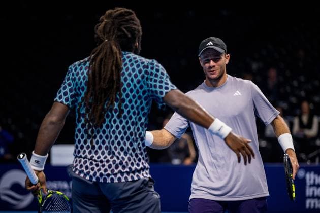 US Evan King and US Christian Harrison pictured in action during the European Open ATP, Tennis Herren tennis tournament in Brussels, on Thursday 16 October 2025. This year s edition of the tournament is taking place from 12 to 19 October 2025. JASPERxJACOBS  x136959650x
