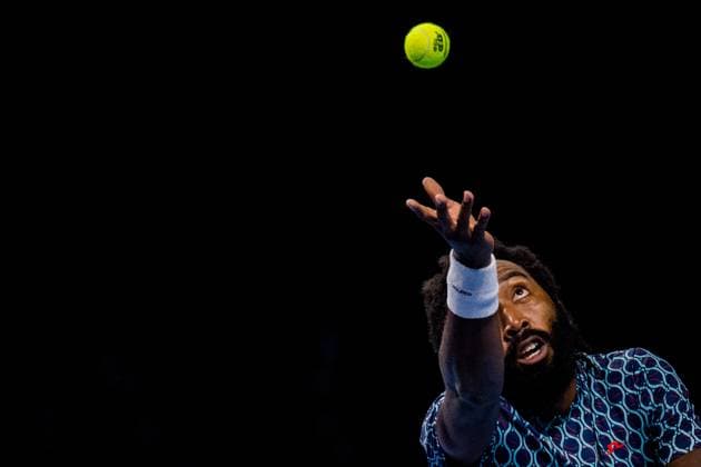 US Evan King pictured in action during the European Open ATP, Tennis Herren tennis tournament in Brussels, on Thursday 16 October 2025. This year s edition of the tournament is taking place from 12 to 19 October 2025. JASPERxJACOBS  x136962430x