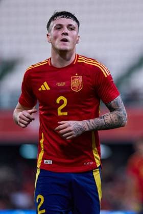 Spain U21, U 21 v Finland U21 - European U21 Championship Qualifying CASTELLON, SPAIN - OCTOBER 14: Alex Jimenez Right-Back of Spain U21 looks on during the European Championship, EM, Europameisterschaft Qualifying Group A Round 3 match between Spain U21 and Finland U21 at SkyFi Castalia Stadium on October 14, 2025 in Castellon, Spain. (Photos by Jose Torres Photo Players Images Magara Press) Castellon SkyFi Castalia Spain Copyright: xJosexTorresx