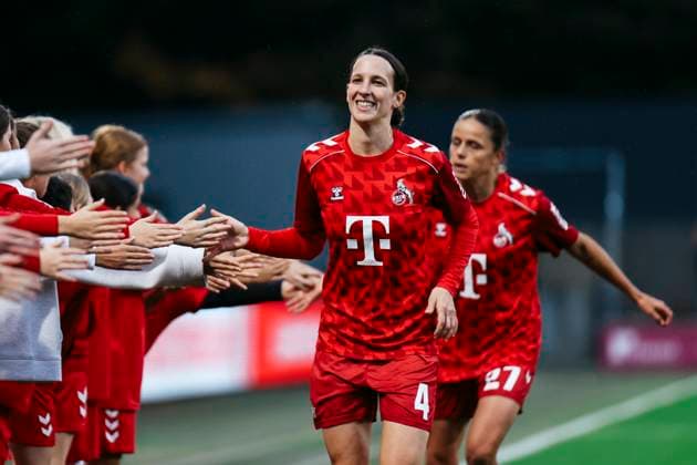 Google Pixel Frauen-Bundesliga: 1.FC Köln- Bayer 04 Leverkusen; 16.10.2025 Sara Agrež (1. FC Köln, 4) Google Pixel Frauen-Bundesliga: 1.FC Köln- Bayer 04 Leverkusen, Franz-Kremer-Stadion ;16.10.2025 Copyright: xBEAUTIFULxSPORTS Freisenx