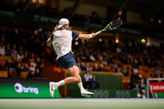 251016 Holger Rune of Norway competes in a men s singles tennis match during day 6 of the ATP, Tennis Herren 250 Nordic Open on October 16, 2025 in Stockholm. Photo: Jesper Zerman BILDBYRAN kod JZ JZ0629 tennis nordic open nordic open 2024 bbeng norge norway Copyright: JESPERxZERMAN BB251016JZ012