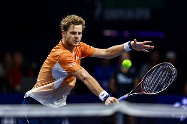 German Yannick Hanfmann pictured in action during the European Open ATP, Tennis Herren tennis tournament in Brussels, on Thursday 16 October 2025. This year s edition of the tournament is taking place from 12 to 19 October 2025. DAVIDxPINTENS  x136992511x