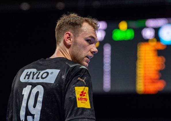 Handball, Herren, Saison 2025 2026, Champions League (Gruppe A, 5. Spieltag), Füchse Berlin - Kolstad Handball, Mathias Gidsel (Füchse Berlin), 16.10.2025, Copyright: xSebastianxRäppold MatthiasxKochx