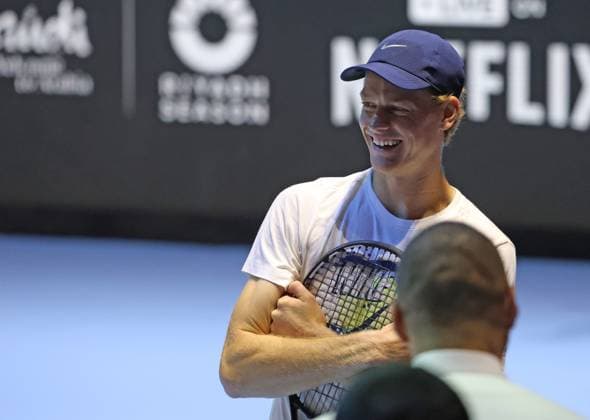 Tennis SIX KINGS SLAM 2025 Jannik Sinner (ITA), Riyadh, Saudi Arabia, October 16, 2025. Photo Felice Calabro  Copyright: xFelicexCalabro x xipa-agency.netx xFelicexCalabro x IPA_Agency_IPA66661731