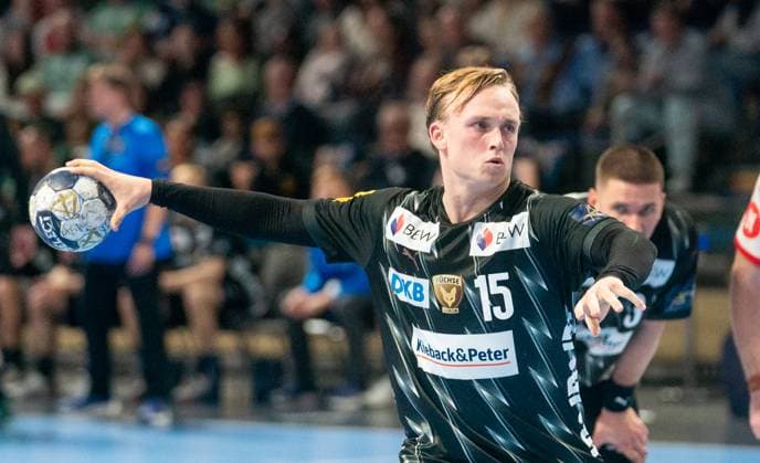 16.10.2025, Handball, Herren, Machineseeker, EHF 2025 26, Champions League, Gruppe A, 5. Spieltag, Füchse Berlin - Kolstad Handball Tobias Gröndahl (Füchse Berlin) Berlin Max-Schmeling-Halle Brandenburg Deutschland