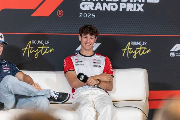 Formula 1 MSC Cruises United States Grand Prix 2025 Alexis Perrin OVERTAKE MAXPPP - Austin 16 10 2025 87 BEARMAN Oliver (gbr), MoneyGram Haas F1 Team, portrait press conference, PK, Pressekonferenz at the Formula 1 MSC Cruises United States Grand Prix 2025, the 19th round of the 2025 FIA Formula 1 World Championship, WM, Weltmeisterschaft at the Circuit of The Americas in Austin, Texas, United States, from October 16 to 19, 2025 Austin Circuit of The Americas United States Copyright: xOVERTAKE MAXPPPxAlexisxPerrinx OVT202510169840 OVT202510169840