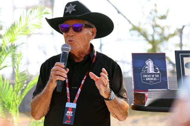 16.10.2025, xrarjax, Motorsport FIA Formel 1, Grand Prix der USA v.l. Mario Andretti (FIA REGULATIONS PROHIBIT ANY USE OF PHOTOGRAPHS as IMAGE SEQUENCES and or QUASI-VIDEO) Austin