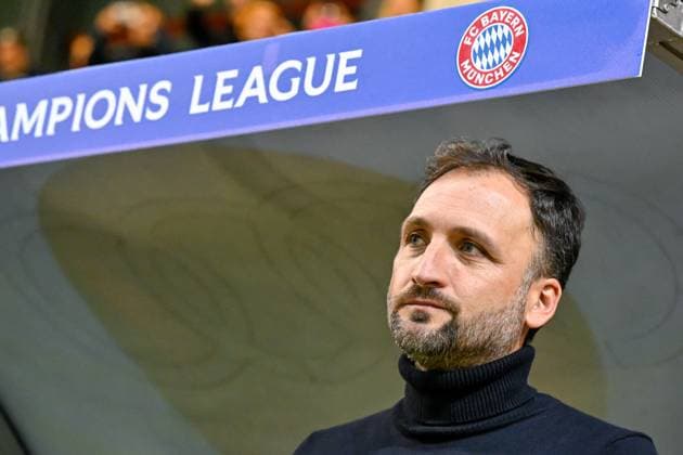 Trainer Jose BARCALA (Coach, Headcoach, FC Bayern München, FCB) Porträt, Portrait, Einzelbild, Aktion, Action, 16.10.2025, München (Deutschland), Fussball, UEFA Womens Champions League, Ligaphase 2. Spieltag, FC Bayern München - Juventus Turin