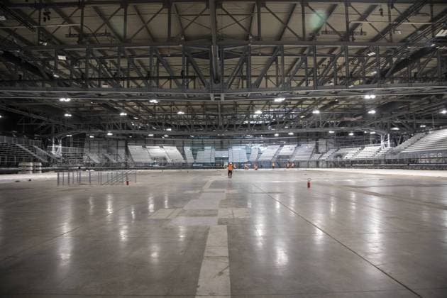 Milan, RHO Fiera Milano inspection of pavilions 13 and 15, 22 and 24 of fieramilano, Rho* which will host the Speed skating, Eisschnelllauf and men s and women s hockey track for the Milan Cortina 2026 Olympics. Andrea Abodi, Minister for and Young People, and Giovanni Bozzetti, president of Fondazione Fiera Milano, were present.  Copyright: xFrancescoxEnriquezx xipa-agency.netx xFrancescoxEnriquezx IPA_Agency_IPA66275597  Copyright: xIMAGO FrancescoxEnriquezx xipa-agency.netx xIMAGO IndependentxPhotoxAgencyxInt.x imago0836462636h