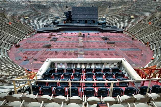 Innenansicht, Amphitheater Arena von Verona, Verona, Venetien, Regione del Veneto, Italien, Europa *** Interior view, Amphitheatre Arena of Verona, Verona, Veneto, Regione del Veneto, Italy, Europe Copyright: imageBROKER J.xKruse iblkjo05252019.jpg Bitte beachten Sie die gesetzlichen Bestimmungen des deutschen Urheberrechtes hinsichtlich der Namensnennung des Fotografen im direkten Umfeld der Veröffentlichung! Innenansicht, Amphitheater Arena von Verona, Verona, Venetien, Regione del Veneto, Italien, Europa *** Interior view, Am imago images 140213962