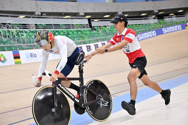 2025 UCI Para-Cycling Track World Championships Picture by Simon Wilkinson SWpix.com - 17 10 2025 - Cycling - 2025 UCI Para-Cycling Track World Championships - Rio Olympic Velodrome, Rio de Janeiro, Brazil - MC2 Sprint 200m Flying Start Qualifying - Shota Kawamoto (Japan) Copyright: x xSWpix.comx(t axPhotographyxHubxLtd)xSimonxWilkinson SWpix.comx SWP-3030-9710