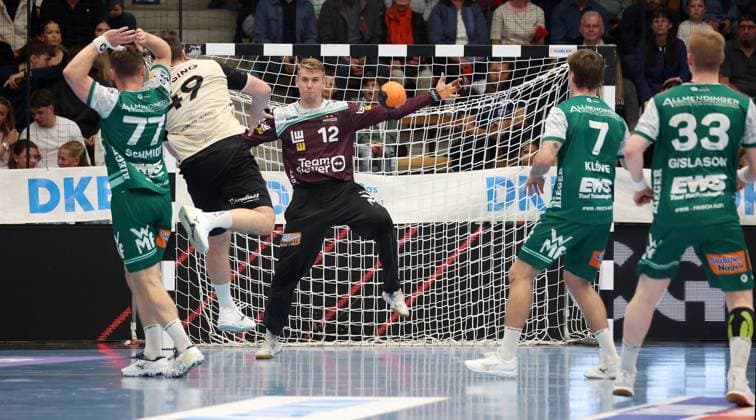 BAU 17.10.2025 Göppingen Handball Frisch Auf Göppingen vs. Bergischer HC, Kristian Saeveras (Göppingen, im Tor)