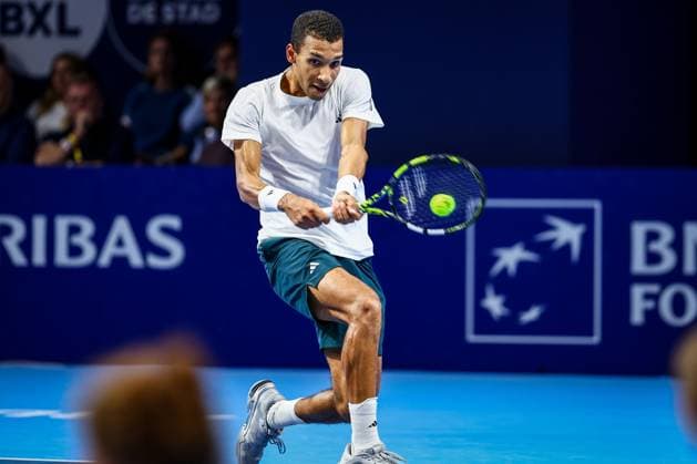 Canadian Felix Auger-Aliassime pictured in action during the European Open ATP, Tennis Herren tennis tournament in Brussels, on Friday 17 October 2025. This year s edition of the tournament is taking place from 12 to 19 October 2025. DAVIDxPINTENS  x137069542x